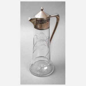 Jugendstilkanne mit Silbermontierung