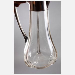 Jugendstilkaraffe mit Silbermontierung