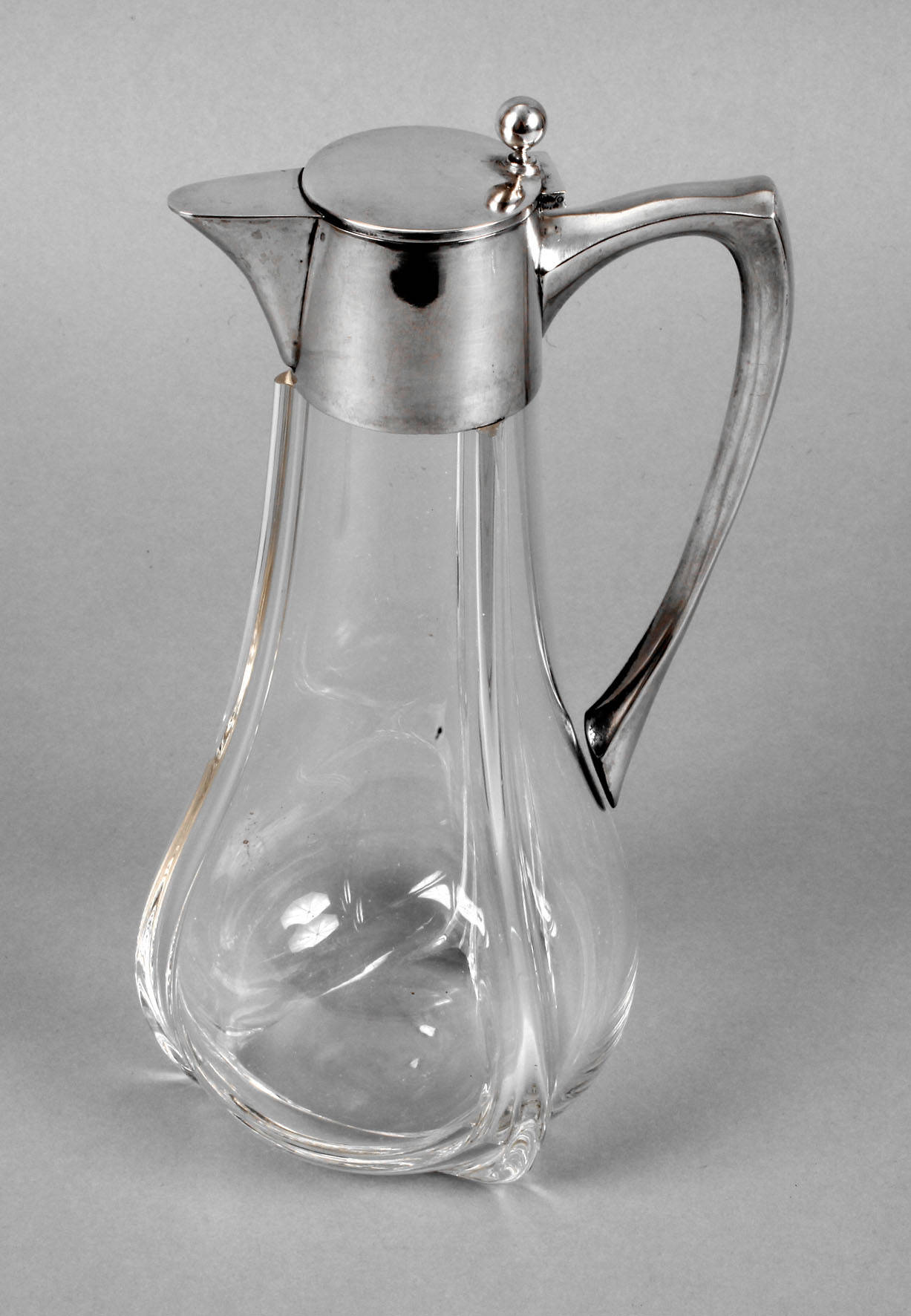 Jugendstilkaraffe mit Silbermontierung