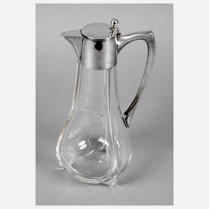 Jugendstilkaraffe mit Silbermontierung