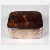 Silber Zigarettendose mit Schildpattdeckel111