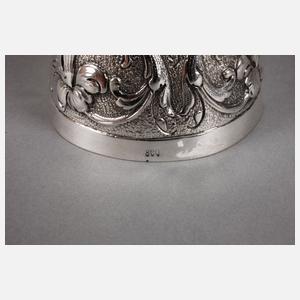 Hochzeitsbecher Silber mit Glocke