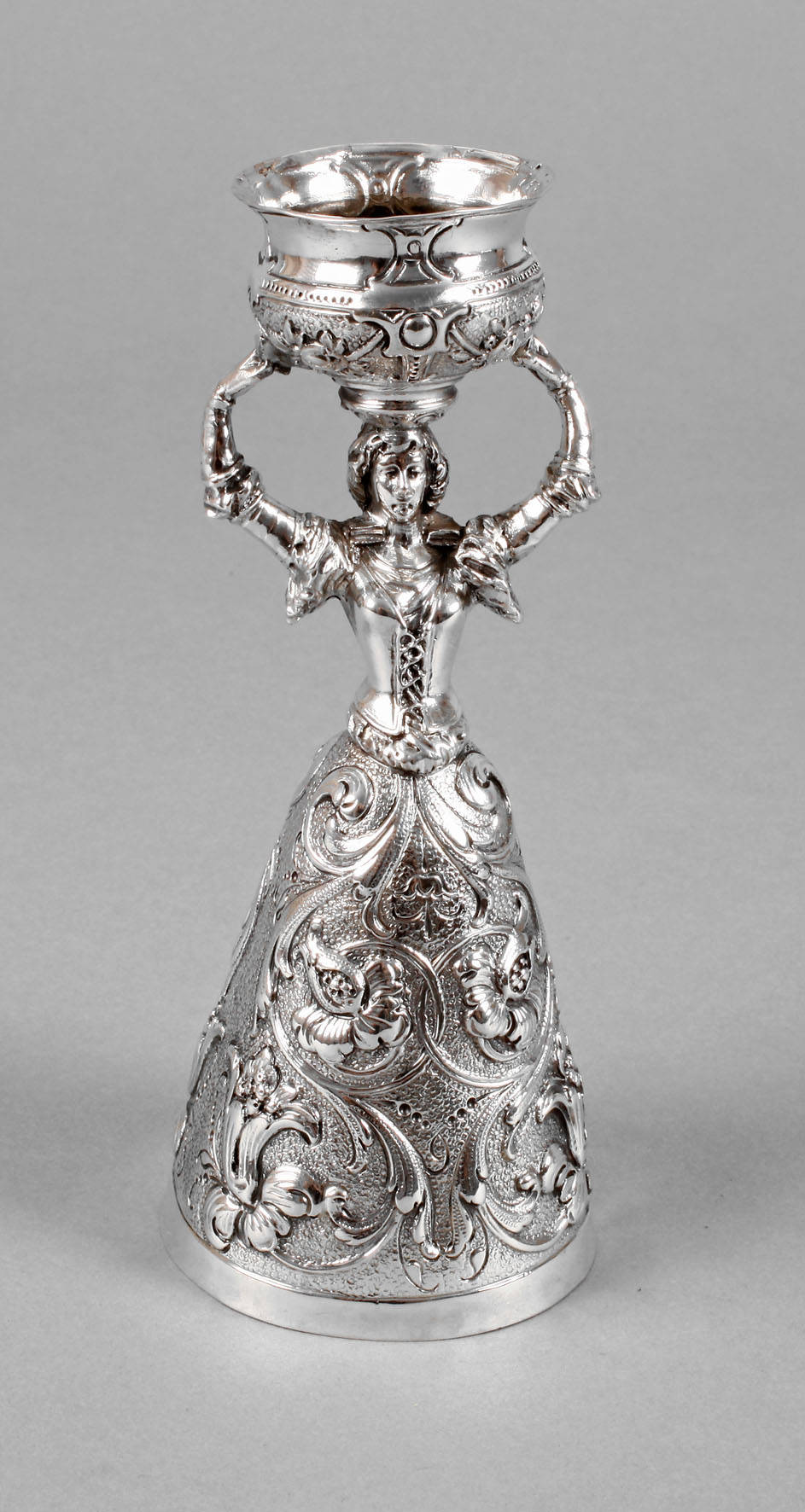 Hochzeitsbecher Silber mit Glocke