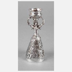 Hochzeitsbecher Silber mit Glocke