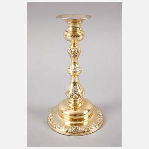 Paar Silberleuchter mit Rosendekor