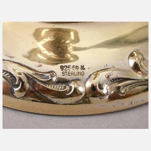 Paar Silberleuchter mit Rosendekor