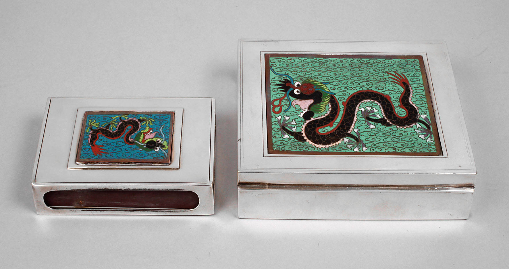 Dunhill Zigarrenschatulle und Streichholzschachtel