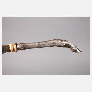 Silber feines jagdliches Vorlegebesteck