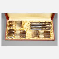 Silberbesteck für sechs Personen111