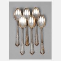 Sechs Kaffeelöffel Silber111