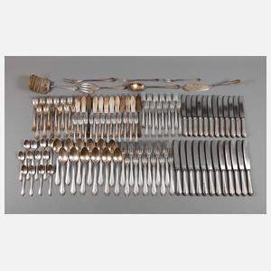 Silber großes Menübesteck Art déco