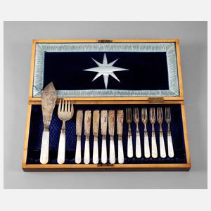 England Besteckkasten mit Fischbesteck