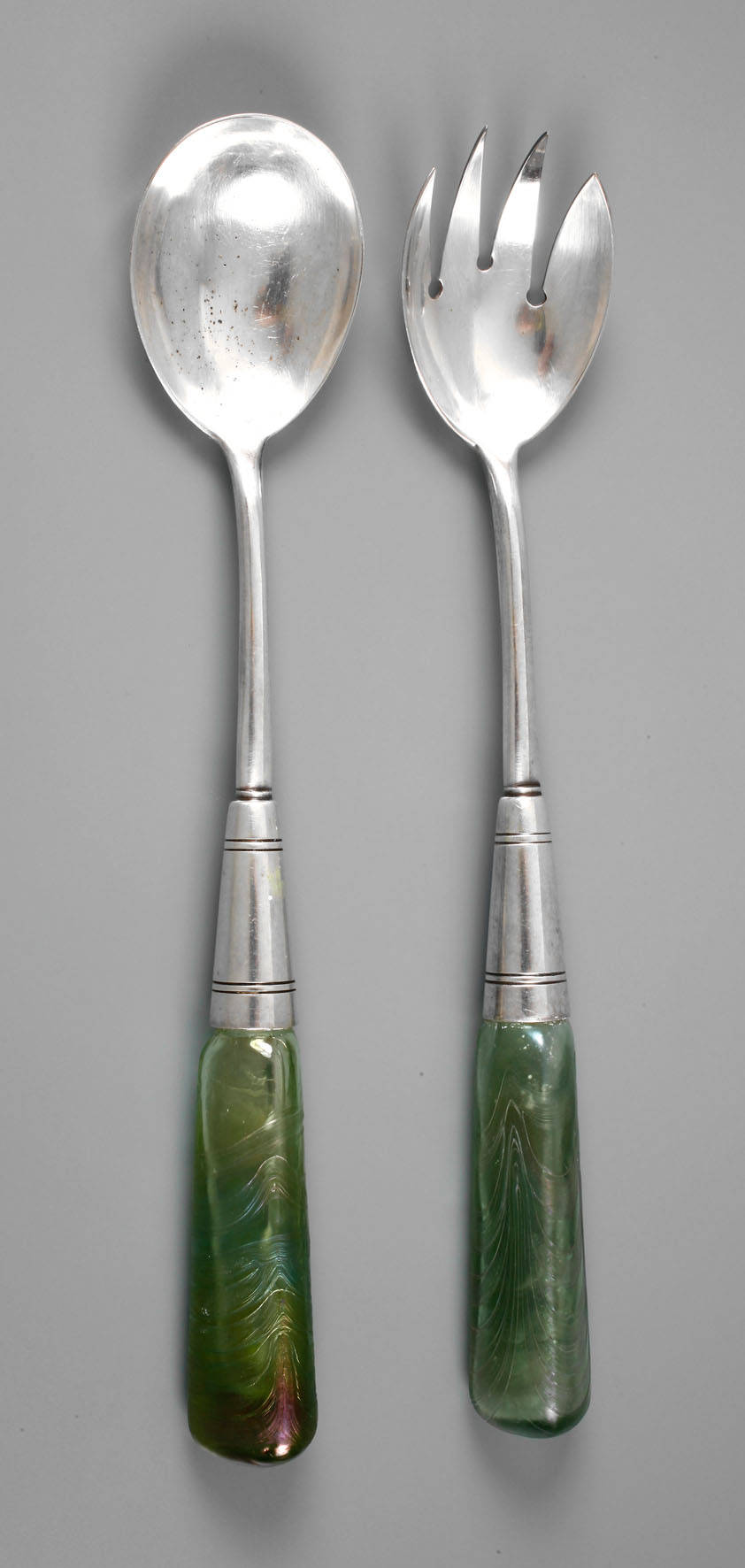 WMF Salatbesteck mit Glasgriffen