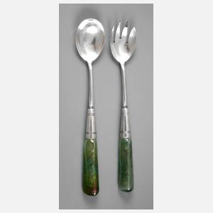 WMF Salatbesteck mit Glasgriffen