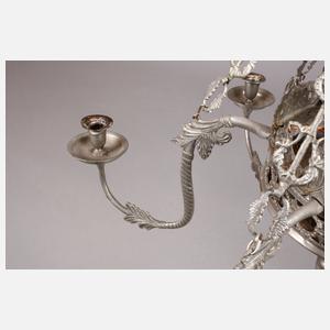 Erzgebirgischer Zinndeckenleuchter