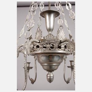 Erzgebirgischer Zinndeckenleuchter