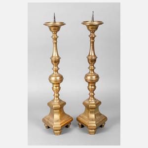 Paar große Kirchenleuchter Barock