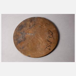 Sechs Teile Bronze und Zinn