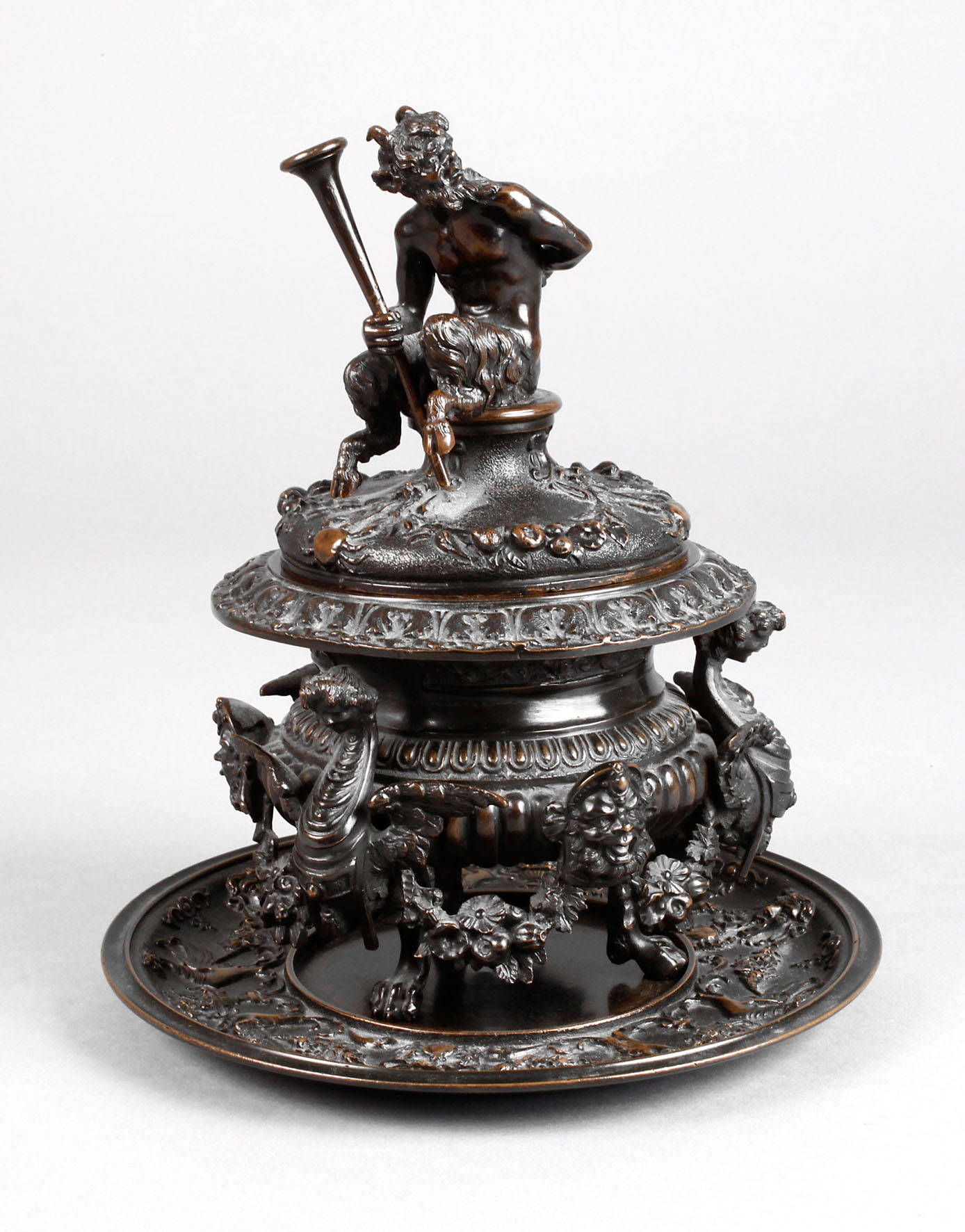 Schreibzeug mit Faun