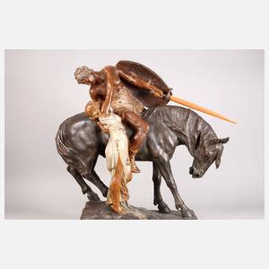 Ferdinand Lügerth, übergroße Keramik Siegfried und Brünhild