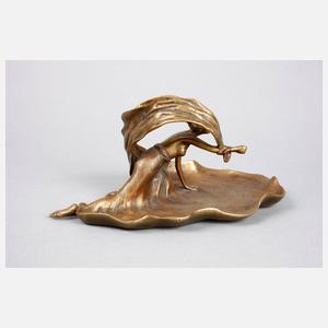 Figürliche Bronzeschale Jugendstil