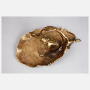 Figürliche Bronzeschale Jugendstil