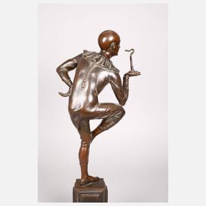 Pierrot als Schlangenbeschwörer