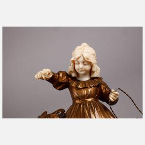 Campbell, Chryselephantine Mädchen mit Ziege