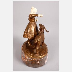 Campbell, Chryselephantine Mädchen mit Ziege