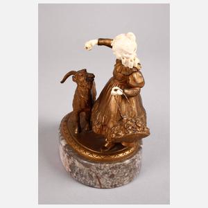 Campbell, Chryselephantine Mädchen mit Ziege