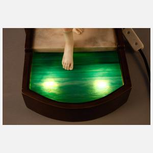 O. Herzog, figürliche Jugendstillampe