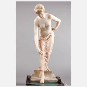 O. Herzog, figürliche Jugendstillampe