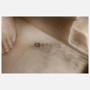 O. Herzog, figürliche Jugendstillampe