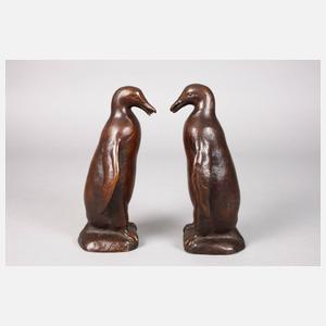 Pinguine als Brunnenfiguren