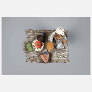 Wiener Bronze orientalischer Händler auf Teppich