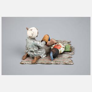 Wiener Bronze orientalischer Händler auf Teppich