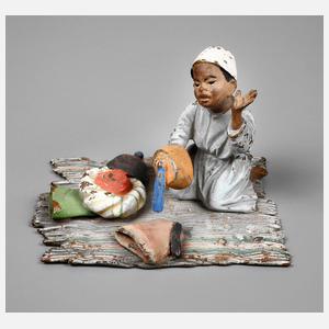 Wiener Bronze orientalischer Händler auf Teppich