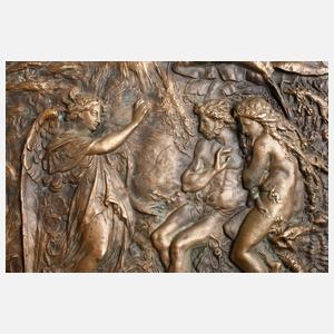 Reliefbildplatte Adam & Eva