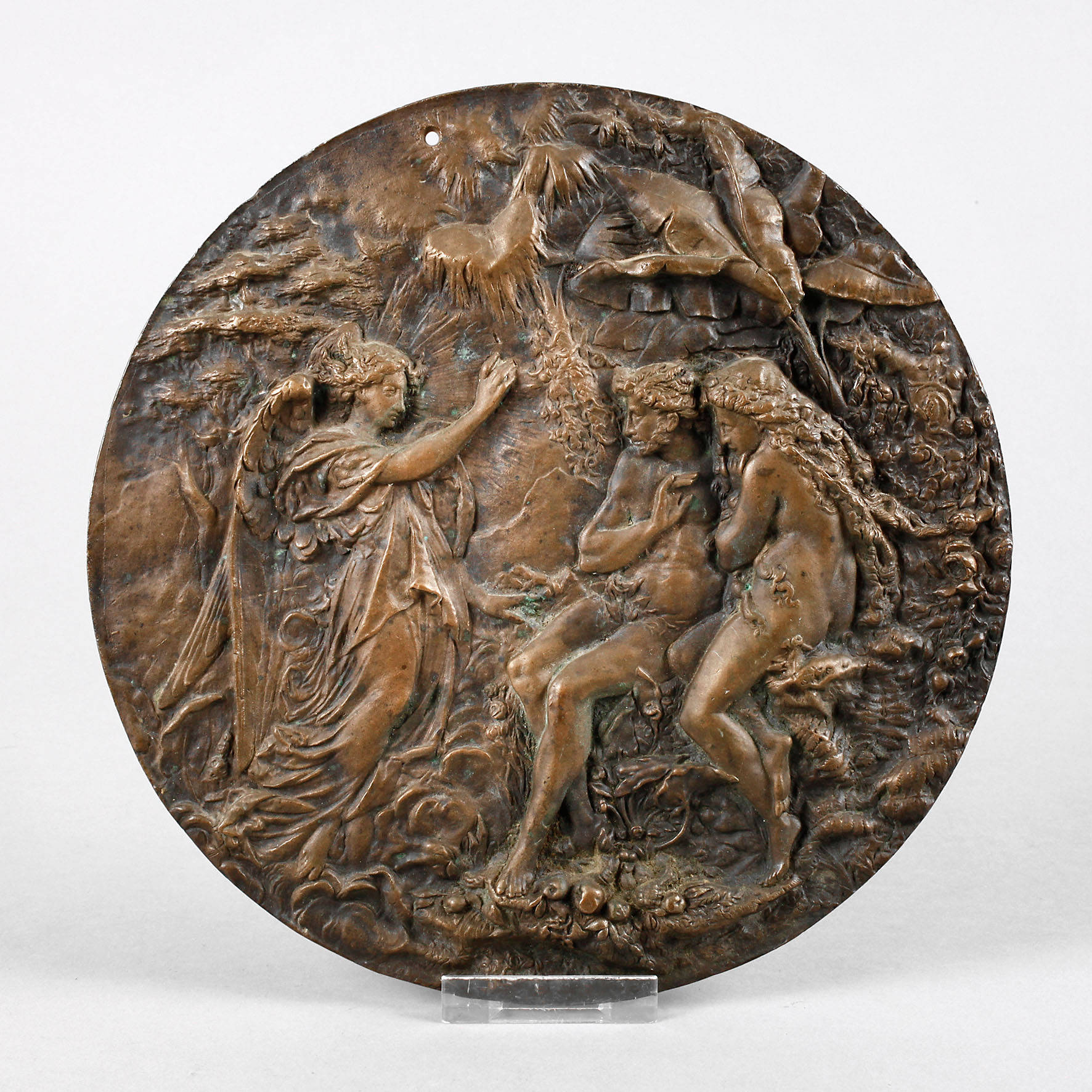 Reliefbildplatte Adam & Eva