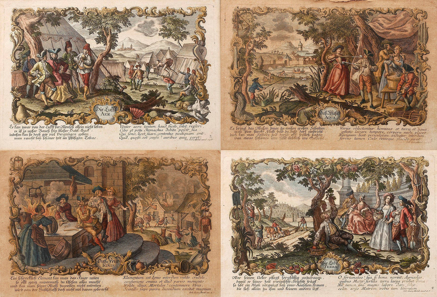 Johann Georg Hertel, Die Elemente