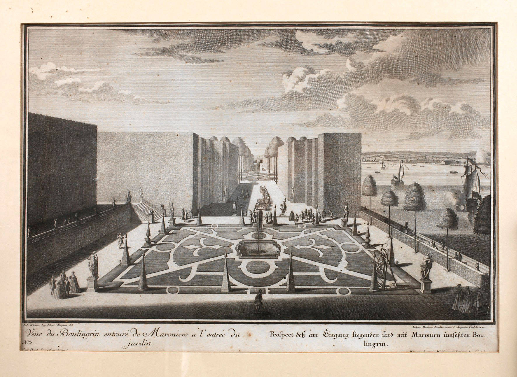 Johann Matthias Steidlin, Barockgarten Lustschloss Favorite