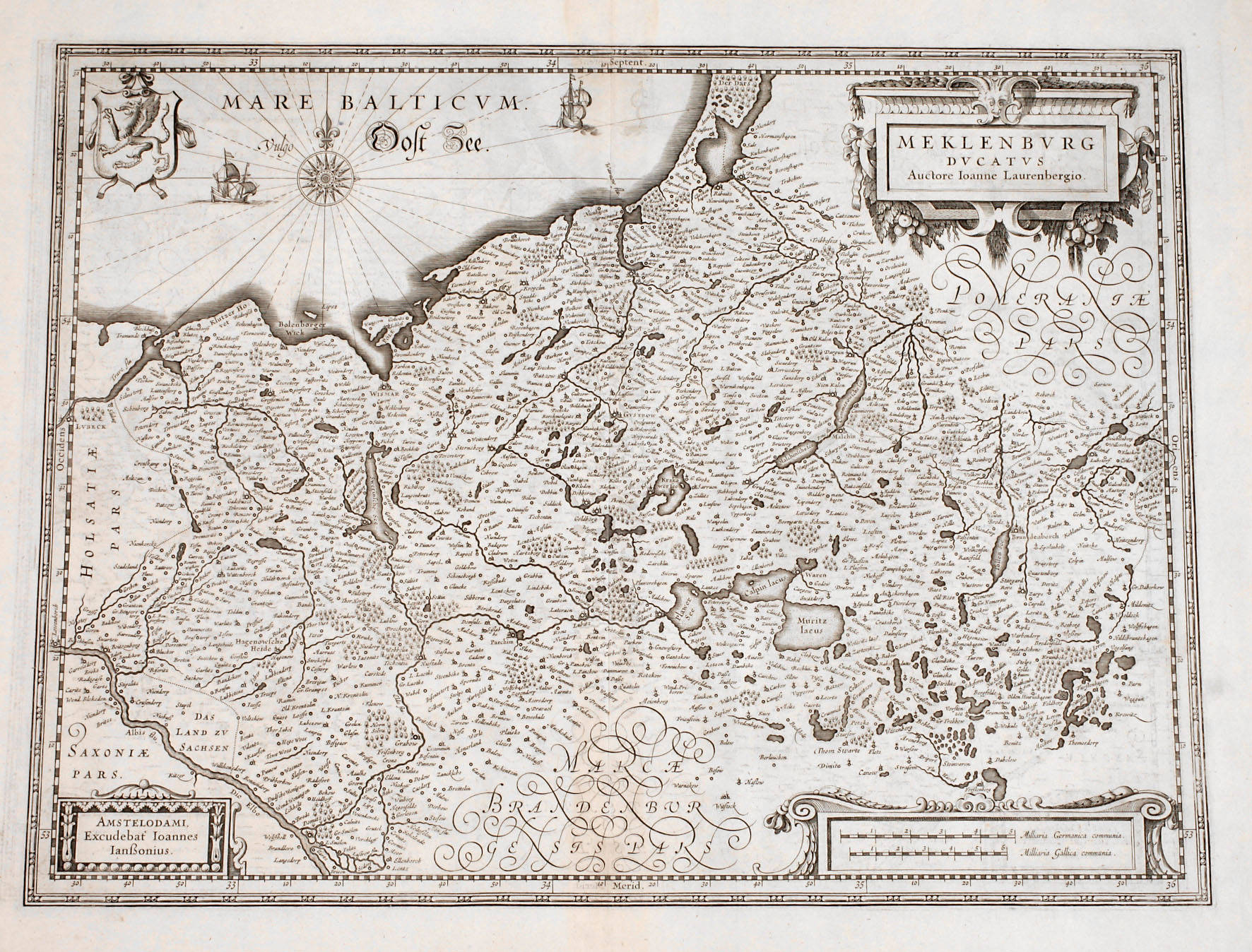 Johannes Janssonius, Karte Mecklenburg