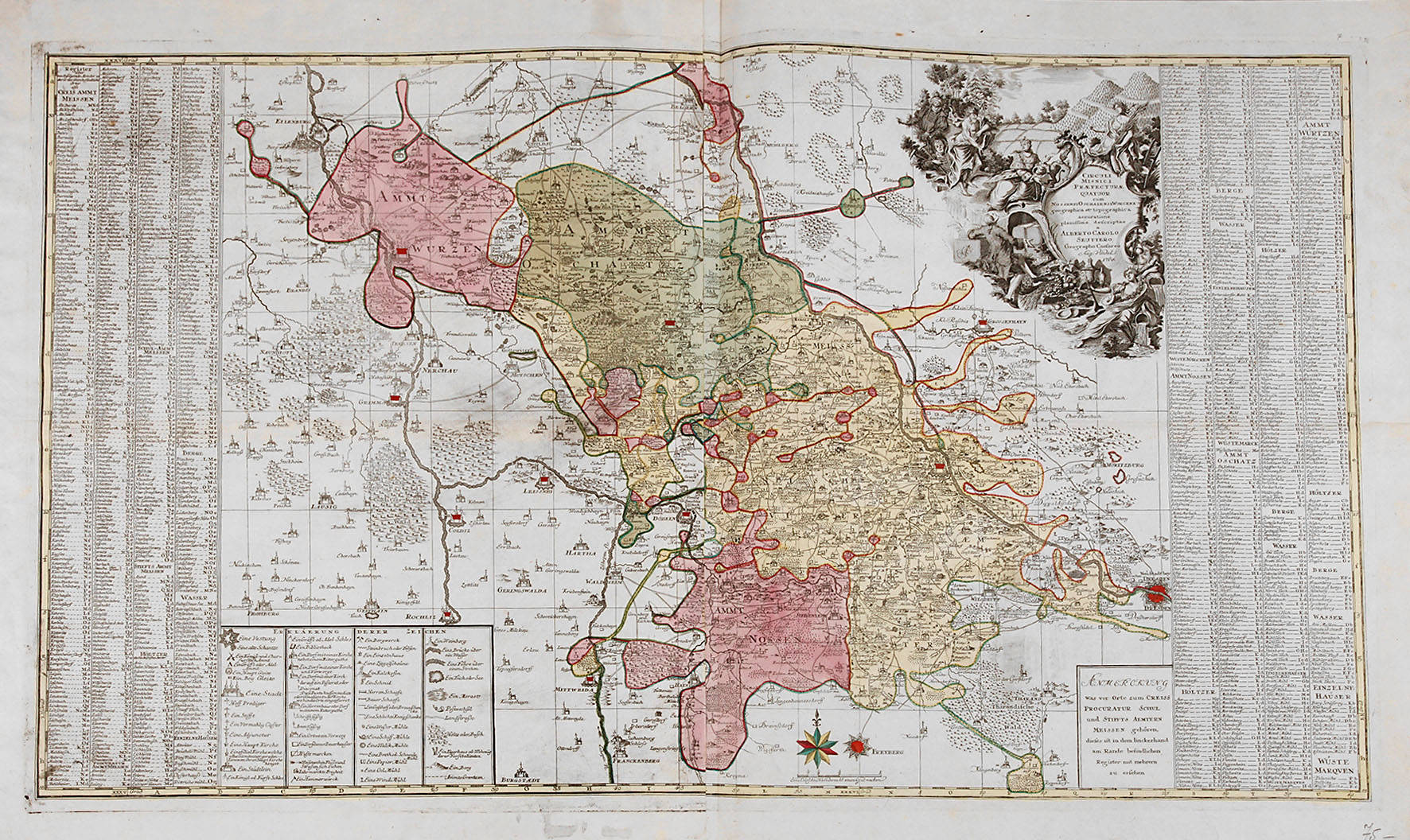 A. C. Seuter und B. F. Leizel, Landkarte Meißnischer Kreis