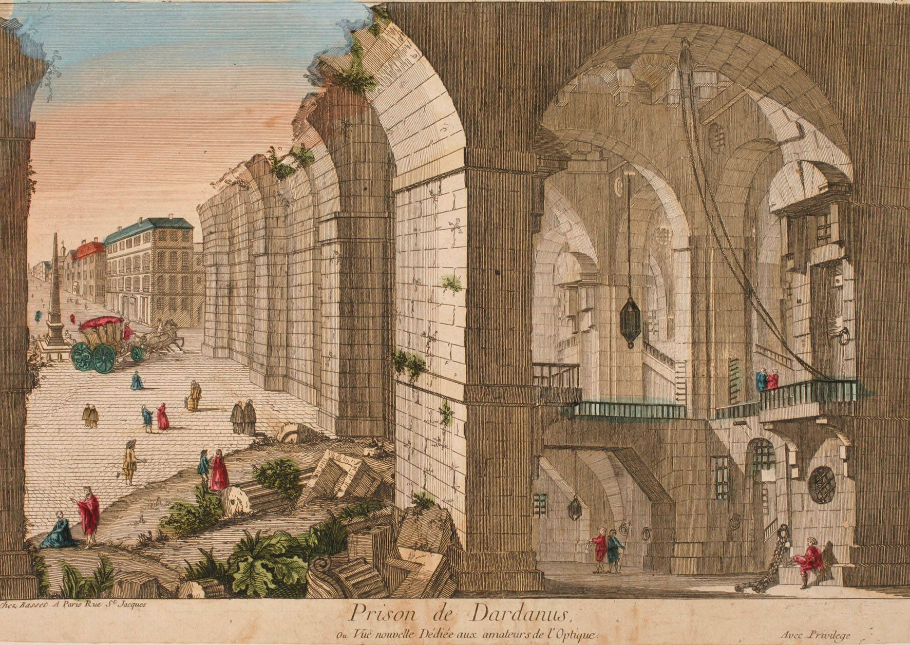 Guckkastenblatt ”Prison de Dardanus”