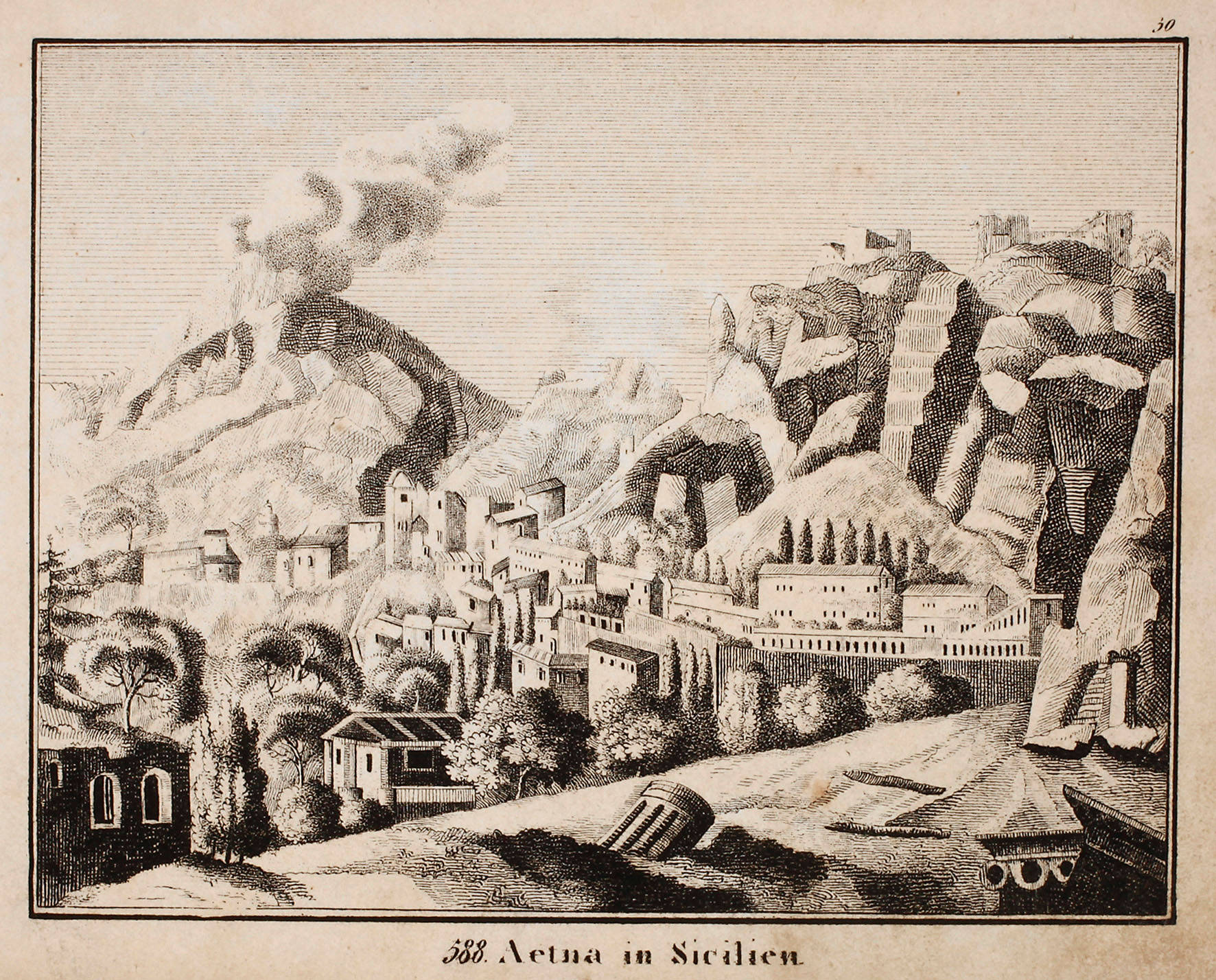 Ansicht des Ätna auf Sizilien