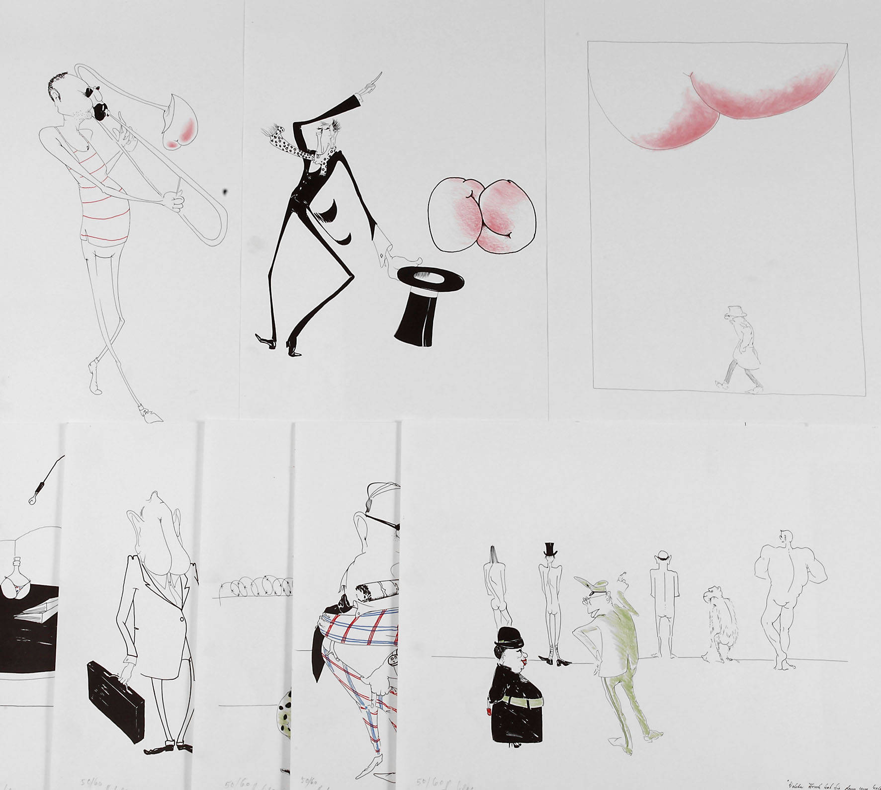 Herbert Klee, Sieben Karikaturen