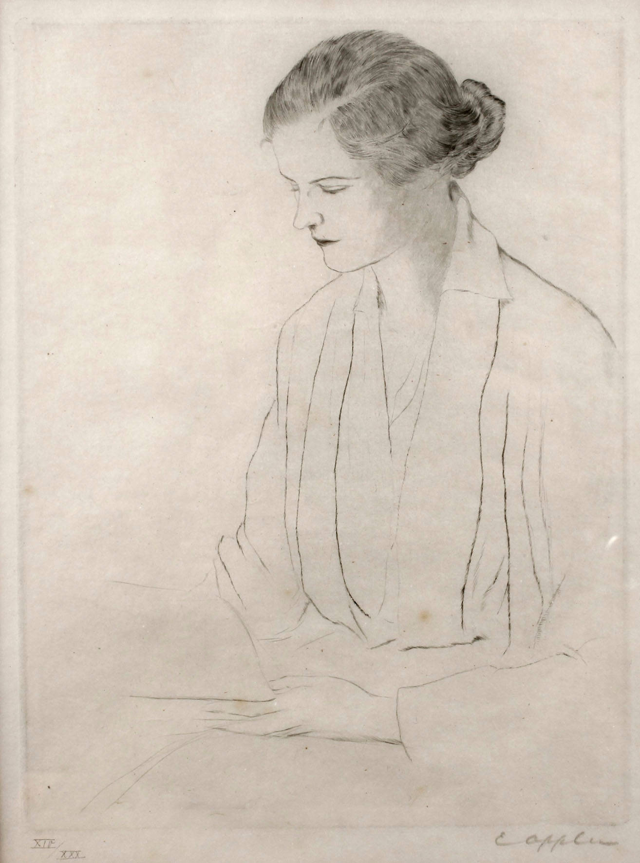 Ernst Oppler, Lesende Frau