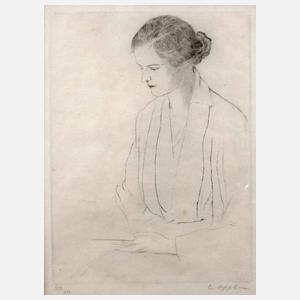 Ernst Oppler, Lesende Frau