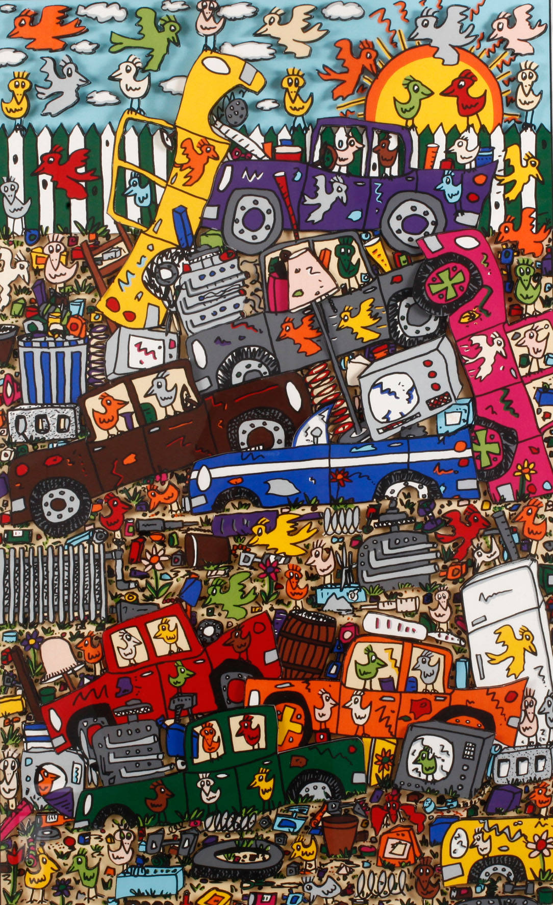 James Rizzi, ”Birds in a junk yard”