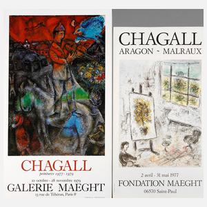 Marc Chagall, zwei Ausstellungsplakate